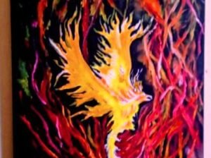 „Pasarea Phoenix-Renasterea, pict.ulei/panza