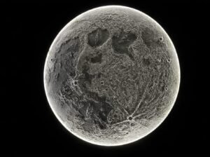 Tablou decorativ Lună 111 cm cu LED – handmade