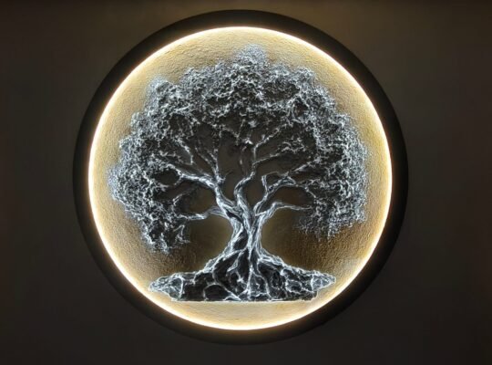 Tablou decorativ „Arborele Luminii” 82 cm cu Led