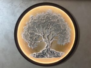 Tablou decorativ „Arborele Luminii” 82 cm cu Led