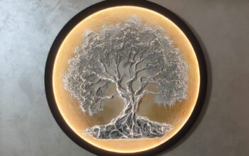 Tablou decorativ „Arborele Luminii” 82 cm cu Led